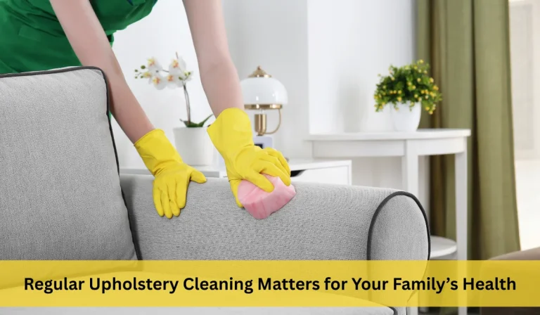 A Woman Cleaning Upholstery.